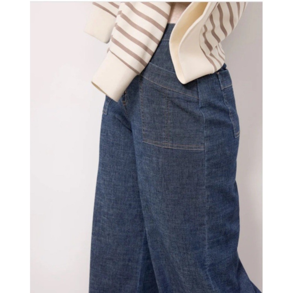 EVEREVE Joelle Wide Leg Hemp Cotton Stretch Pants SIZE 25 Stargazer - Picture 2 of 10
